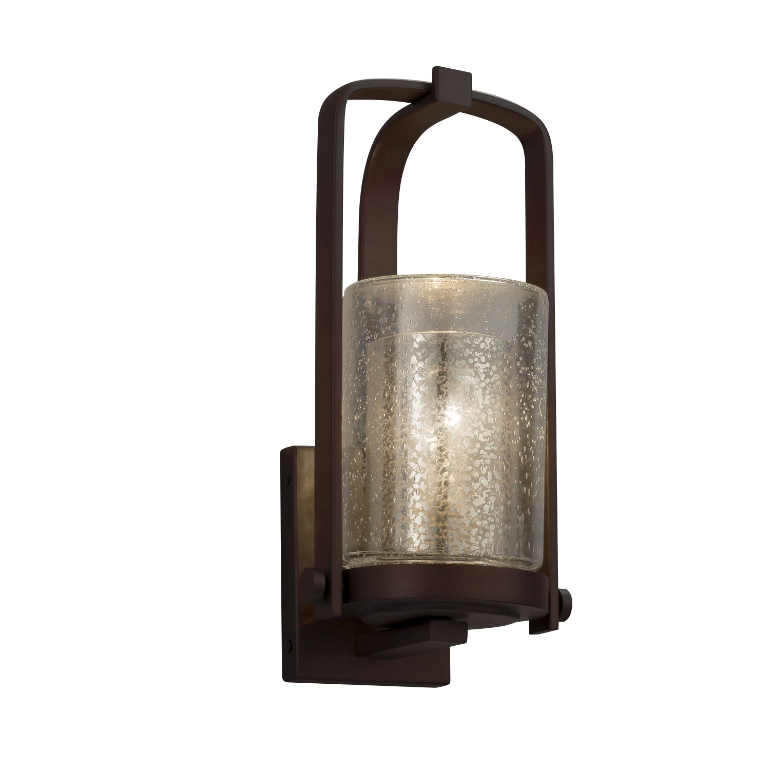 Justice Designs - FSN-7581W-10-MROR-DBRZ - One Light Outdoor Wall Sconce - Fusion - Dark Bronze