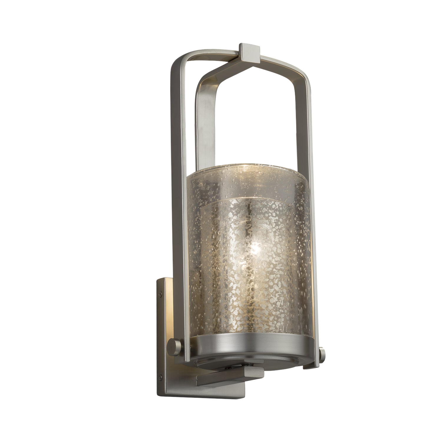 Justice Designs - FSN-7581W-10-MROR-NCKL - One Light Outdoor Wall Sconce - Fusion - Brushed Nickel