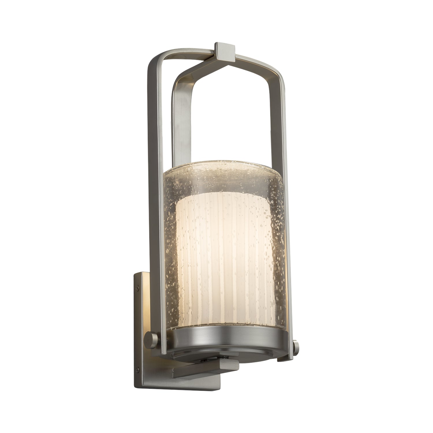 Justice Designs - FSN-7581W-10-RBON-NCKL - One Light Outdoor Wall Sconce - Fusion - Brushed Nickel