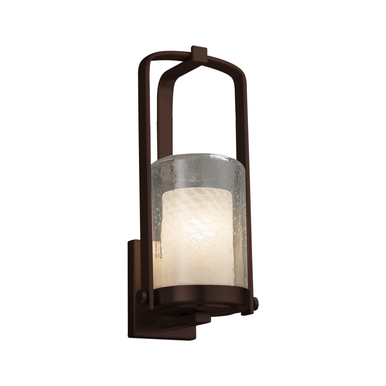 Justice Designs - FSN-7581W-10-WEVE-DBRZ - One Light Outdoor Wall Sconce - Fusion - Dark Bronze