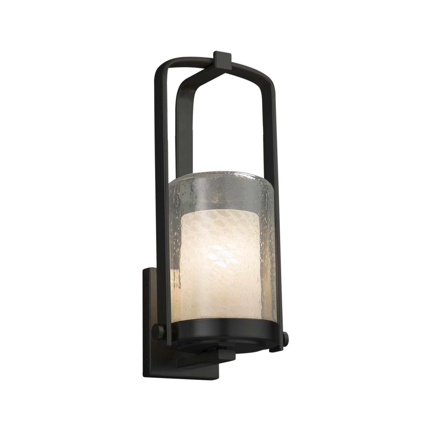 Justice Designs - FSN-7581W-10-WEVE-MBLK - One Light Outdoor Wall Sconce - Fusion - Matte Black