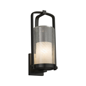 Justice Designs - FSN-7584W-10-WEVE-MBLK - One Light Outdoor Wall Sconce - Fusion - Matte Black