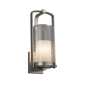 Justice Designs - FSN-7584W-10-WEVE-NCKL - One Light Outdoor Wall Sconce - Fusion - Brushed Nickel