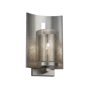 Justice Designs - FSN-7591W-10-MROR-NCKL - One Light Outdoor Wall Sconce - Fusion - Brushed Nickel