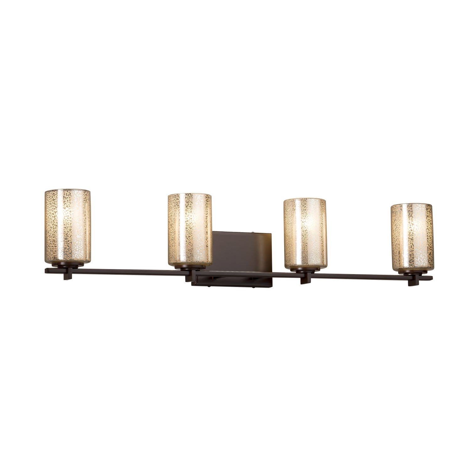 Justice Designs - FSN-8444-10-MROR-DBRZ - Four Light Bath Bar - Fusion - Dark Bronze