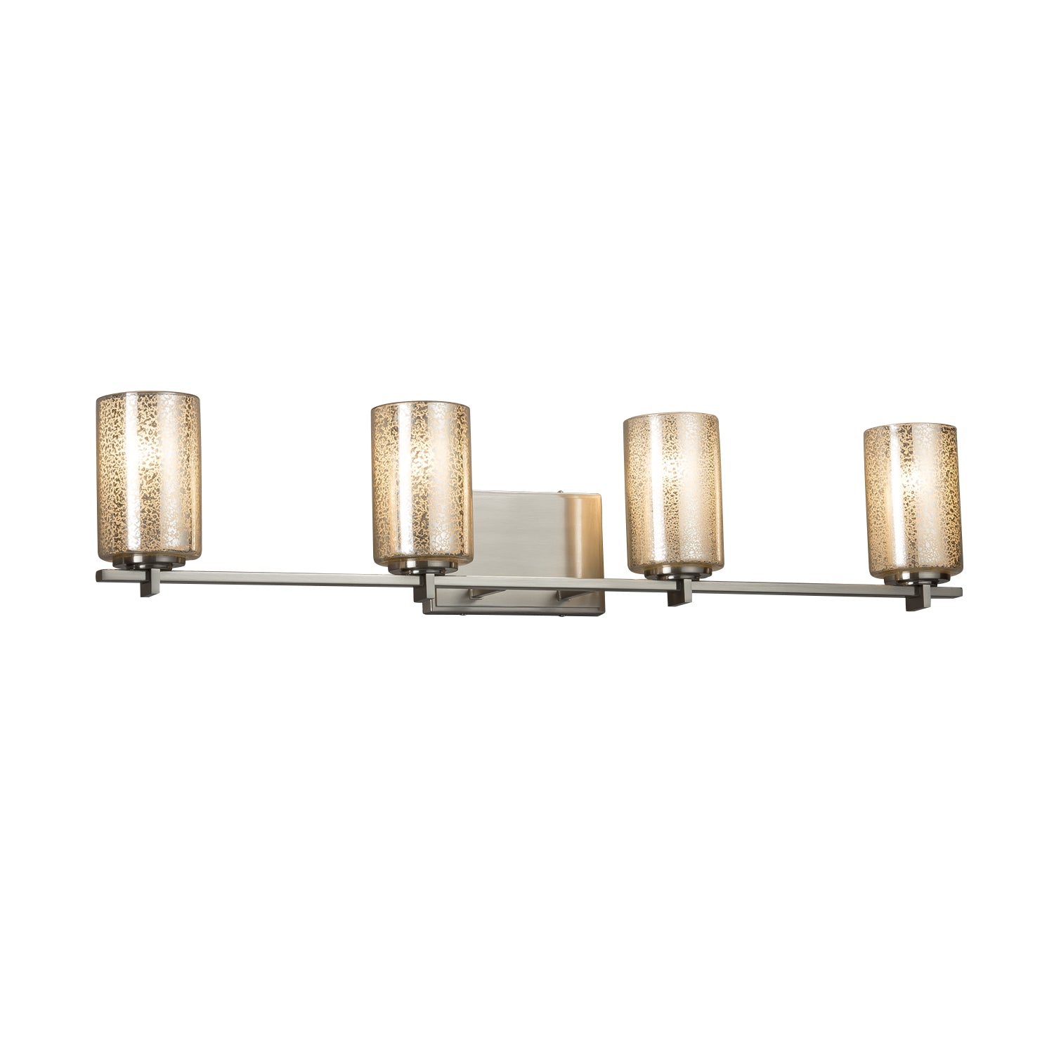 Justice Designs - FSN-8444-10-MROR-NCKL - Four Light Bath Bar - Fusion - Brushed Nickel