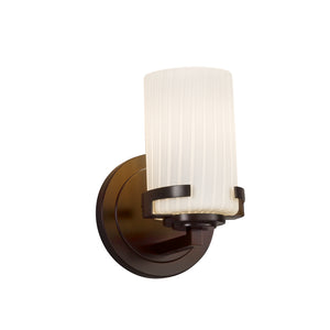 Justice Designs - FSN-8451-10-RBON-DBRZ - One Light Wall Sconce - Fusion - Dark Bronze