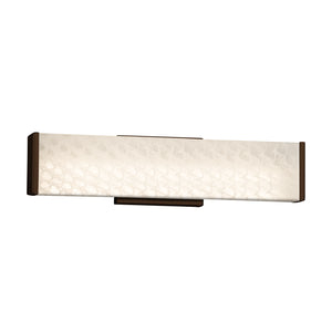 Justice Designs - FSN-8601-WEVE-DBRZ - LED Linear Bath Bar - Fusion - Dark Bronze