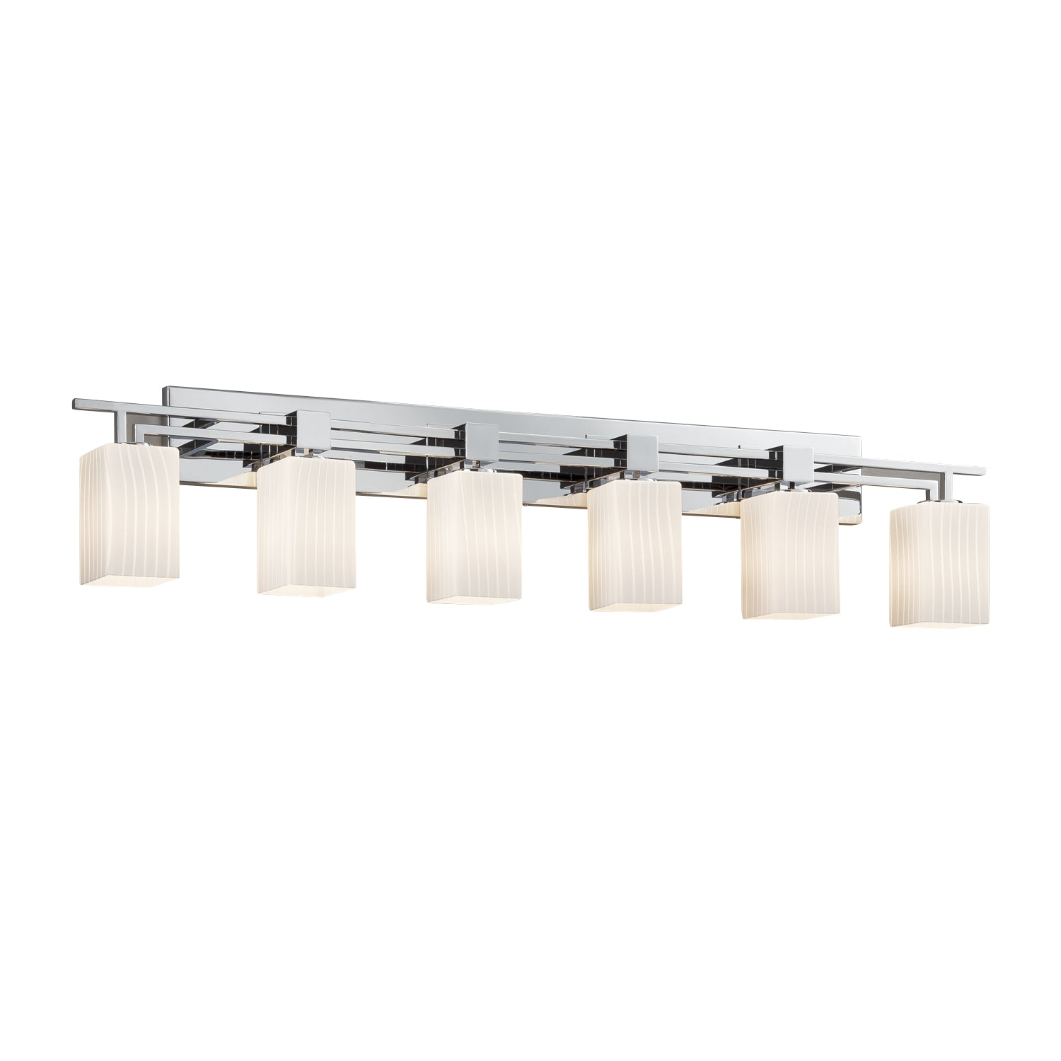 Justice Designs - FSN-8706-15-RBON-CROM - Six Light Bath Bar - Fusion - Polished Chrome