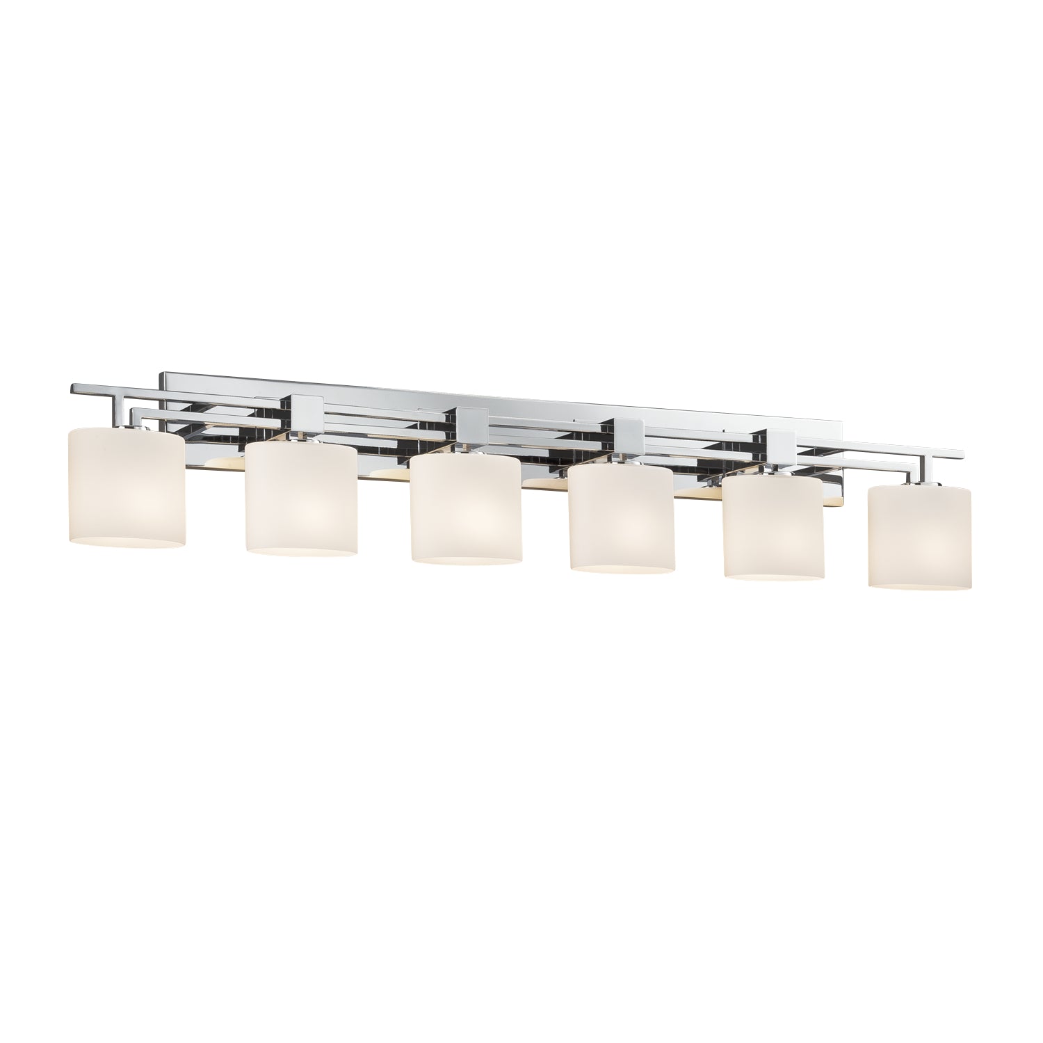 Justice Designs - FSN-8706-30-OPAL-CROM - Six Light Bath Bar - Fusion - Polished Chrome