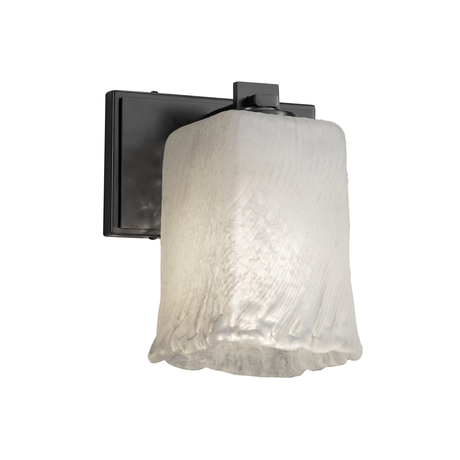 Justice Designs - GLA-8441-26-WHTW-MBLK - One Light Wall Sconce - Veneto Luce - Matte Black