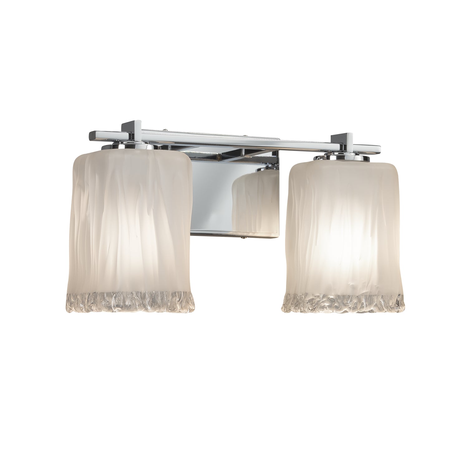 Justice Designs - GLA-8442-26-WTFR-CROM - Two Light Bath Bar - Veneto Luce - Polished Chrome