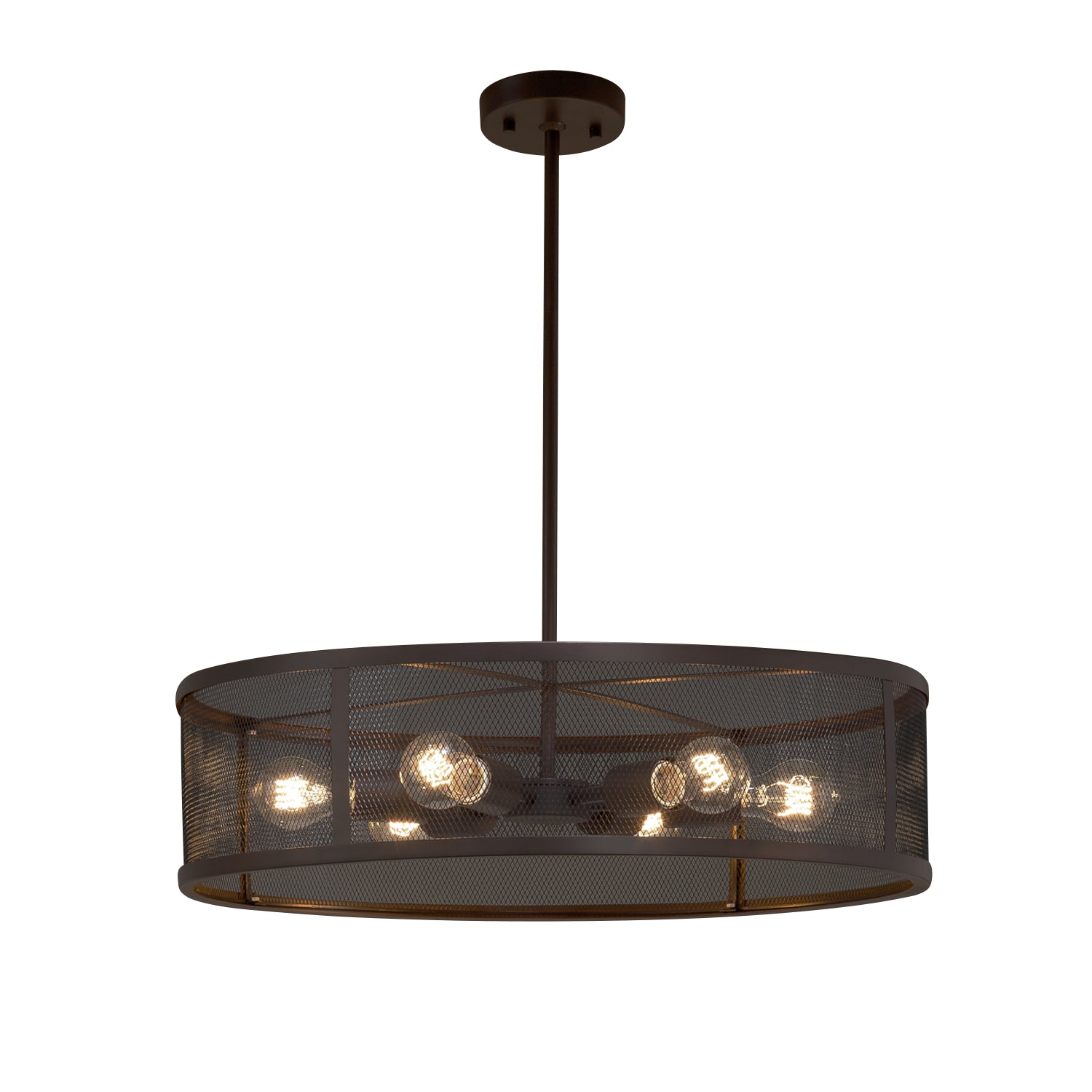 Justice Designs - MSH-9552-DBRZ - Six Light Pendant - Wire Mesh - Dark Bronze