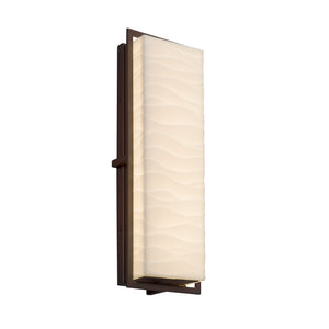 Justice Designs - PNA-7564W-WAVE-DBRZ - LED Outdoor Wall Sconce - Porcelina - Dark Bronze