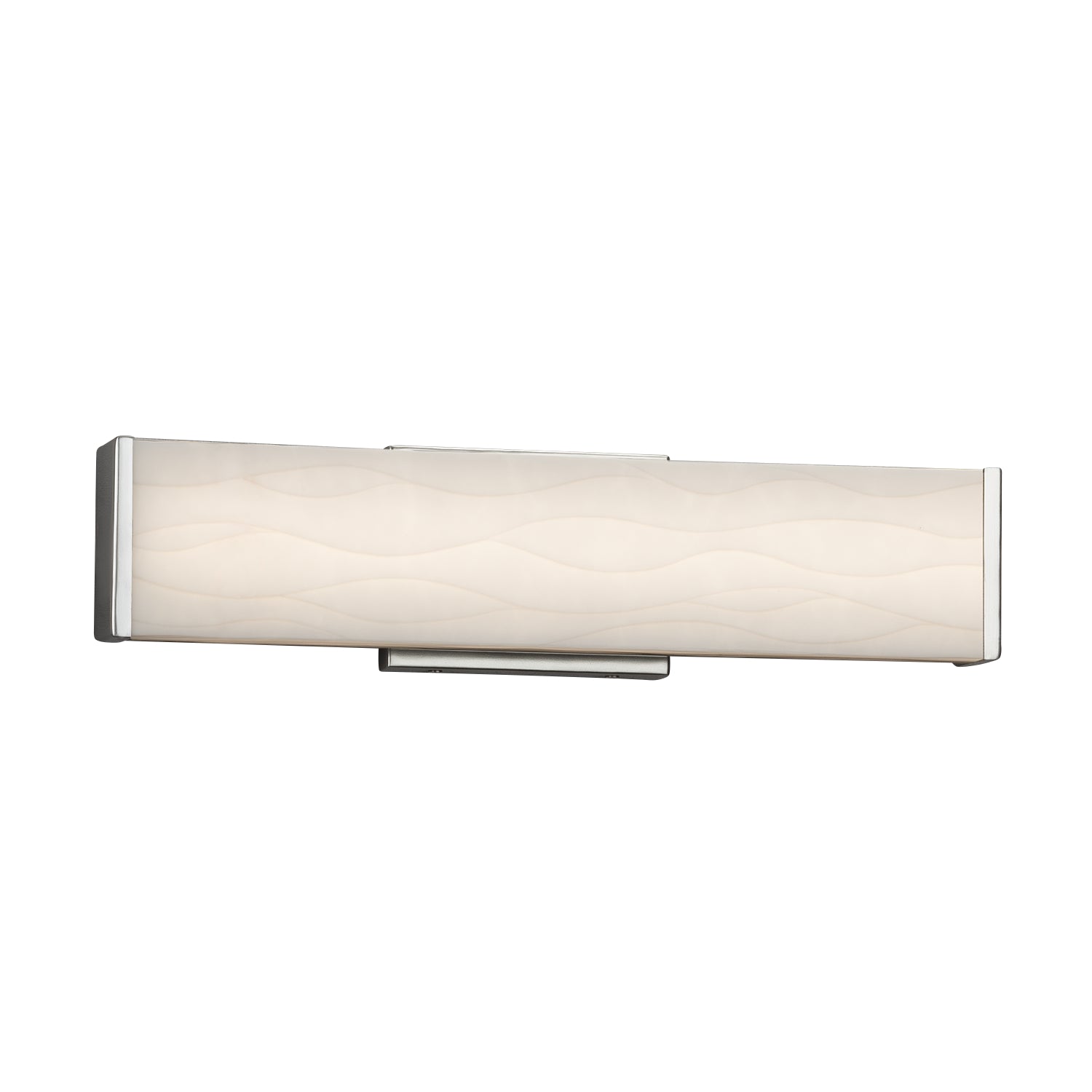 Justice Designs - PNA-8601-WAVE-CROM - LED Linear Bath Bar - Porcelina - Polished Chrome