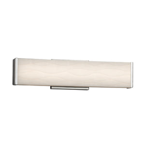 Justice Designs - PNA-8601-WAVE-CROM - LED Linear Bath Bar - Porcelina - Polished Chrome