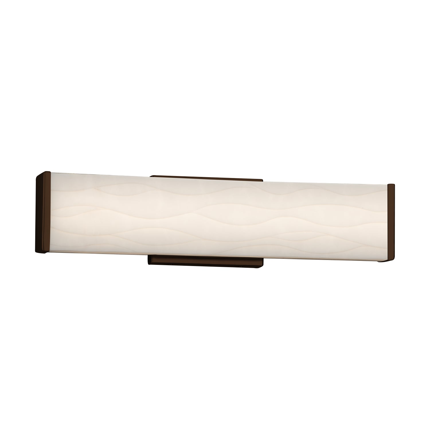 Justice Designs - PNA-8601-WAVE-DBRZ - LED Linear Bath Bar - Porcelina - Dark Bronze