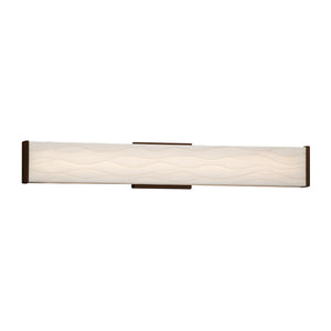 Justice Designs - PNA-8605-WAVE-DBRZ - LED Linear Bath Bar - Porcelina - Dark Bronze