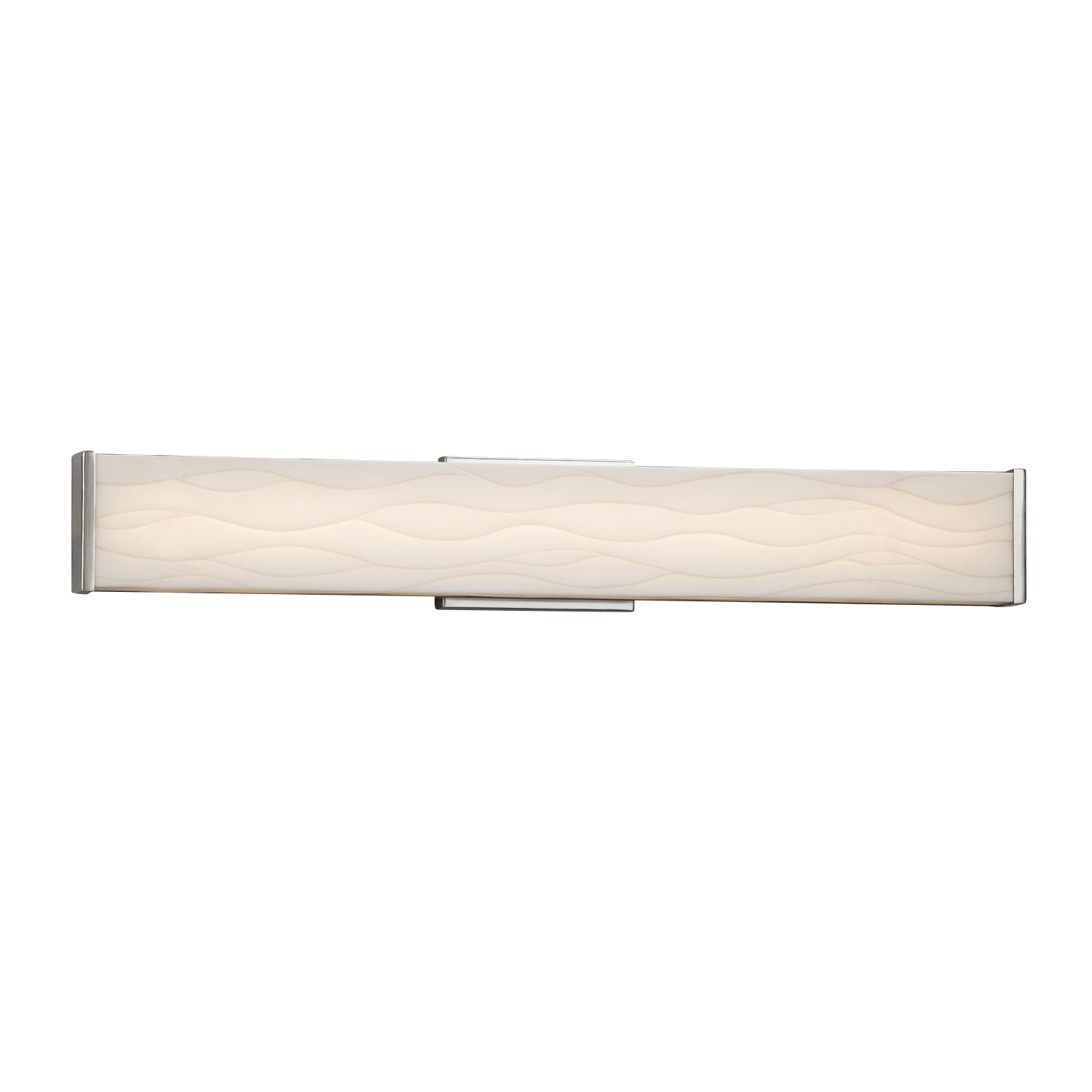 Justice Designs - PNA-8605-WAVE-NCKL - LED Linear Bath Bar - Porcelina - Brushed Nickel