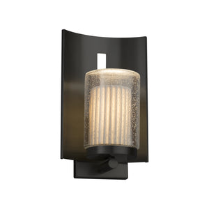 Justice Designs - POR-7591W-10-PLET-MBLK - One Light Outdoor Wall Sconce - Limoges - Matte Black