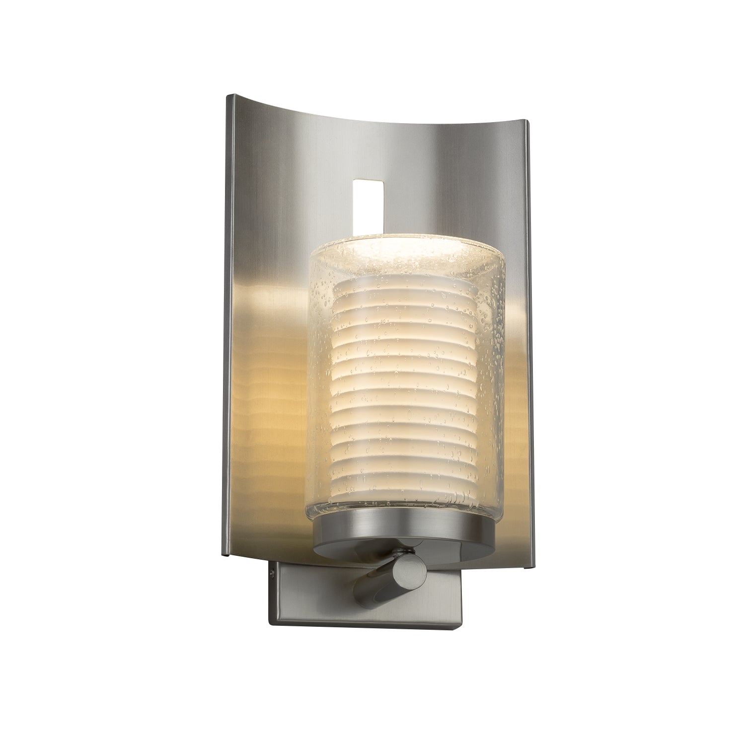 Justice Designs - POR-7591W-10-SAWT-NCKL - One Light Outdoor Wall Sconce - Limoges - Brushed Nickel