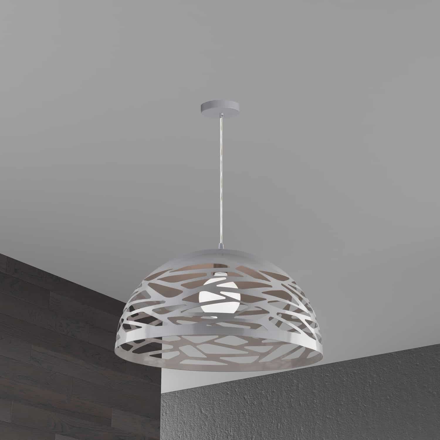 Dainolite Ltd - COR-161P-MN - One Light Pendant - Coral - Grey