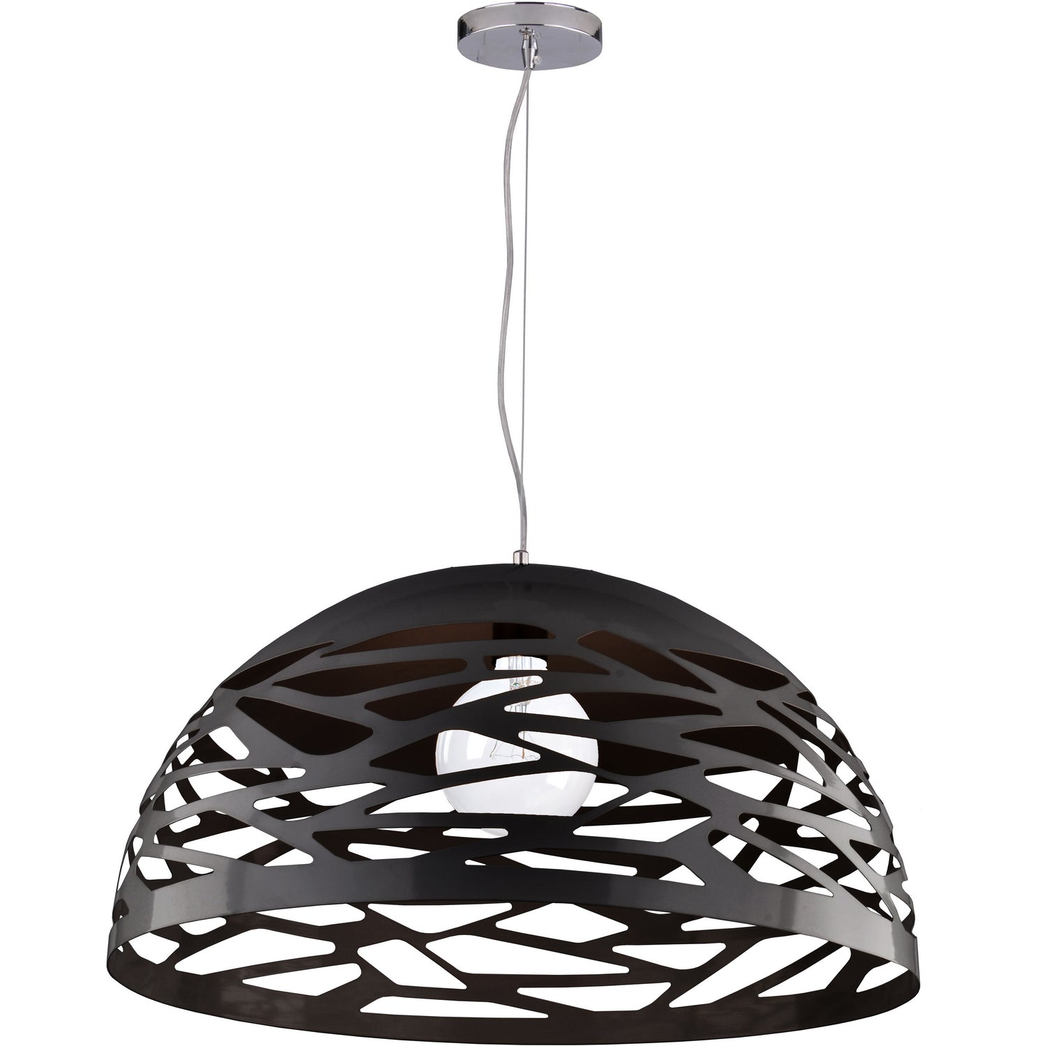 Dainolite Ltd - COR-201P-BK - One Light Pendant - Coral - Black