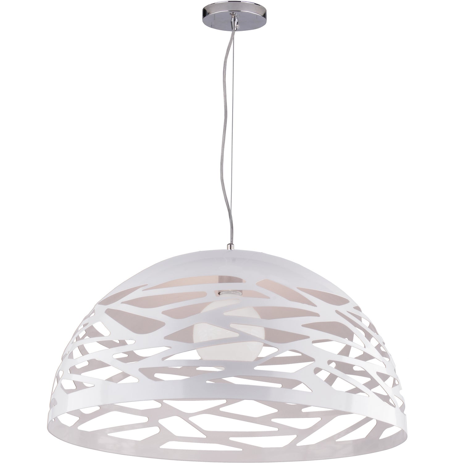 Dainolite Ltd - COR-201P-WH - One Light Pendant - Coral - White