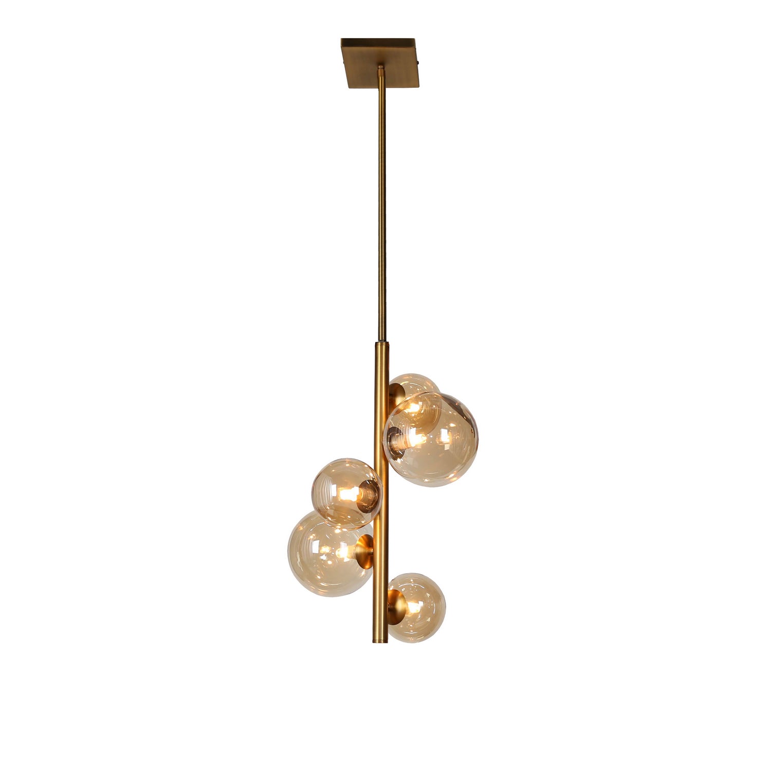 Dainolite Ltd - GLA-175P-VB - Five Light Pendant - Glasgow - Vintage Bronze