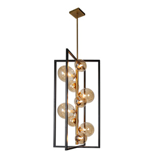 Dainolite Ltd - GLA-309P-MB-VB - Nine Light Pendant - Glasgow - Vintage Bronze