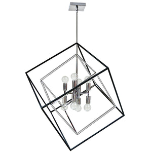 Dainolite Ltd - KAP-278P-PC-MB - Eight Light Pendant - Kappa - Polished Chrome