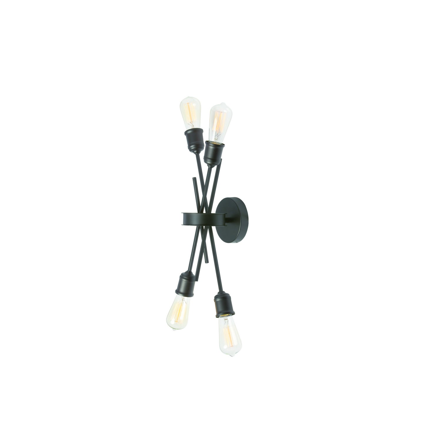 Dainolite Ltd - NEB-194W-ES - Four Light Wall Sconce - Nebraska - Black