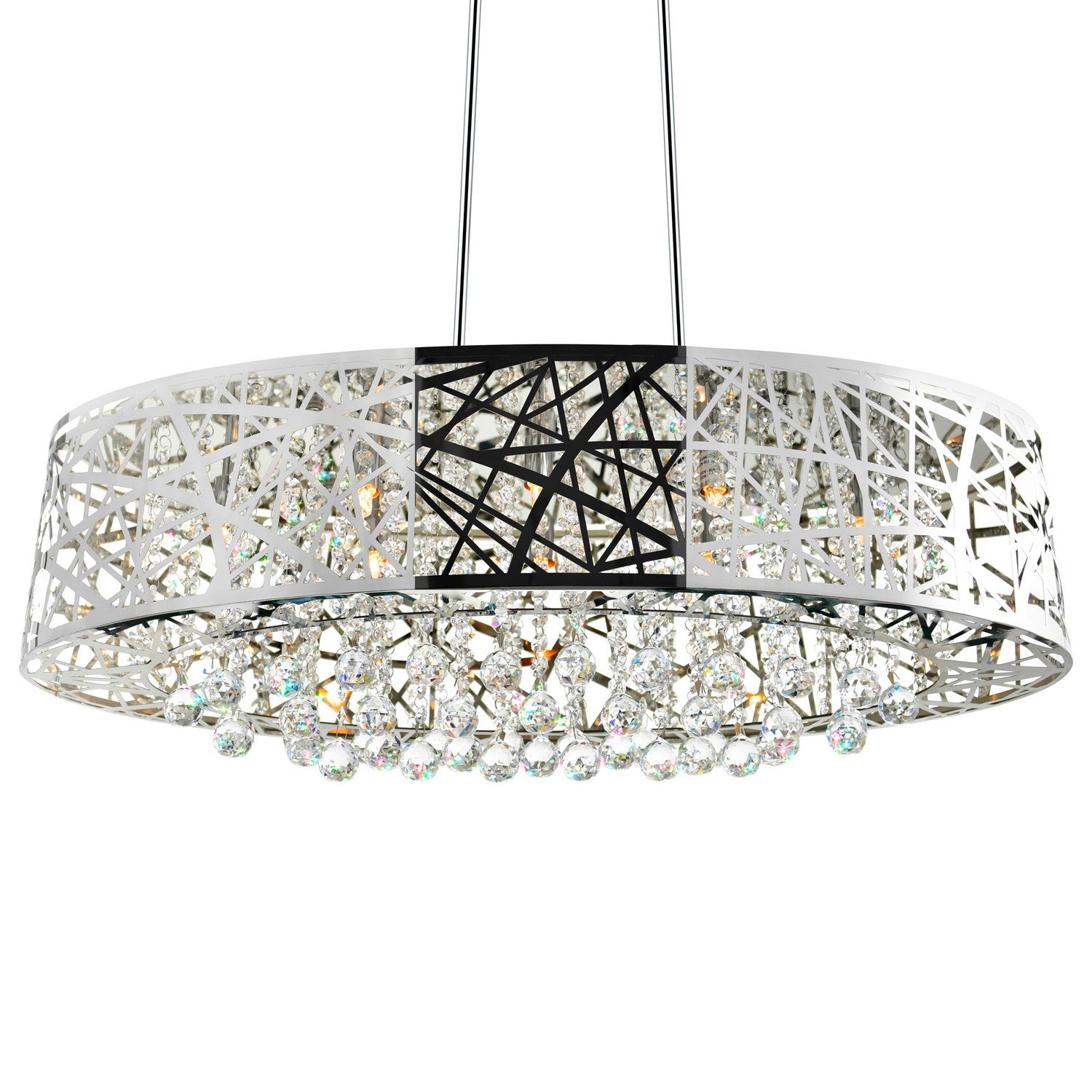 CWI Lighting - 5008P32ST-O - Eight Light Chandelier - Eternity - Stainless Steel