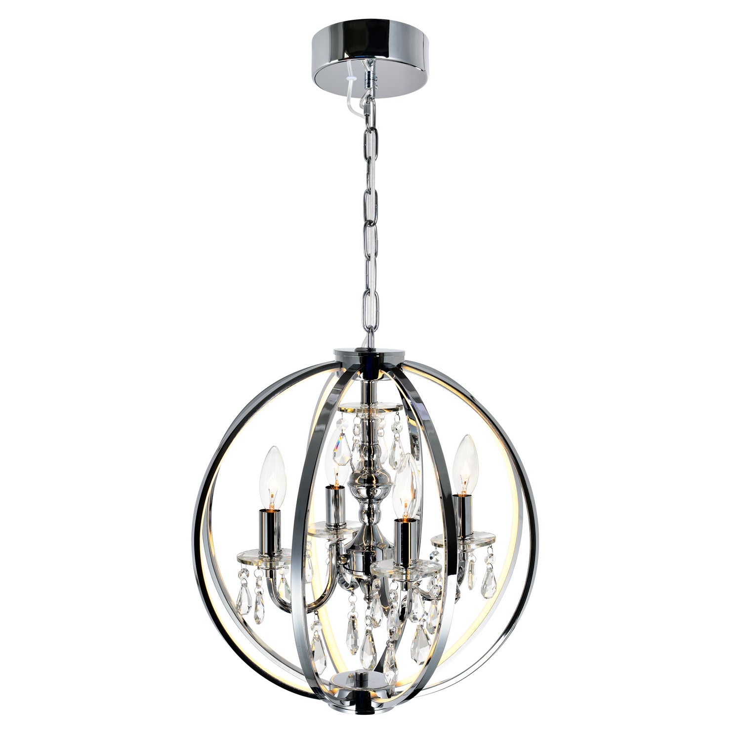 CWI Lighting - 5025P16C-4 - Four Light Chandelier - Abia - Chrome