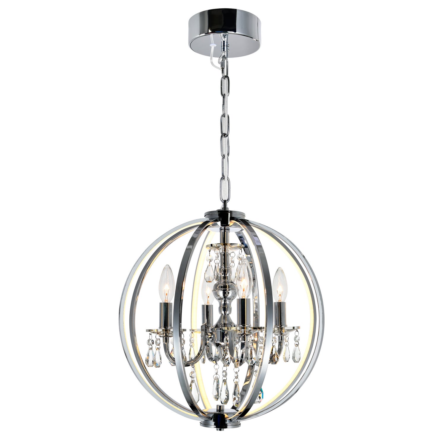 CWI Lighting - 5025P16C-4 - Four Light Chandelier - Abia - Chrome