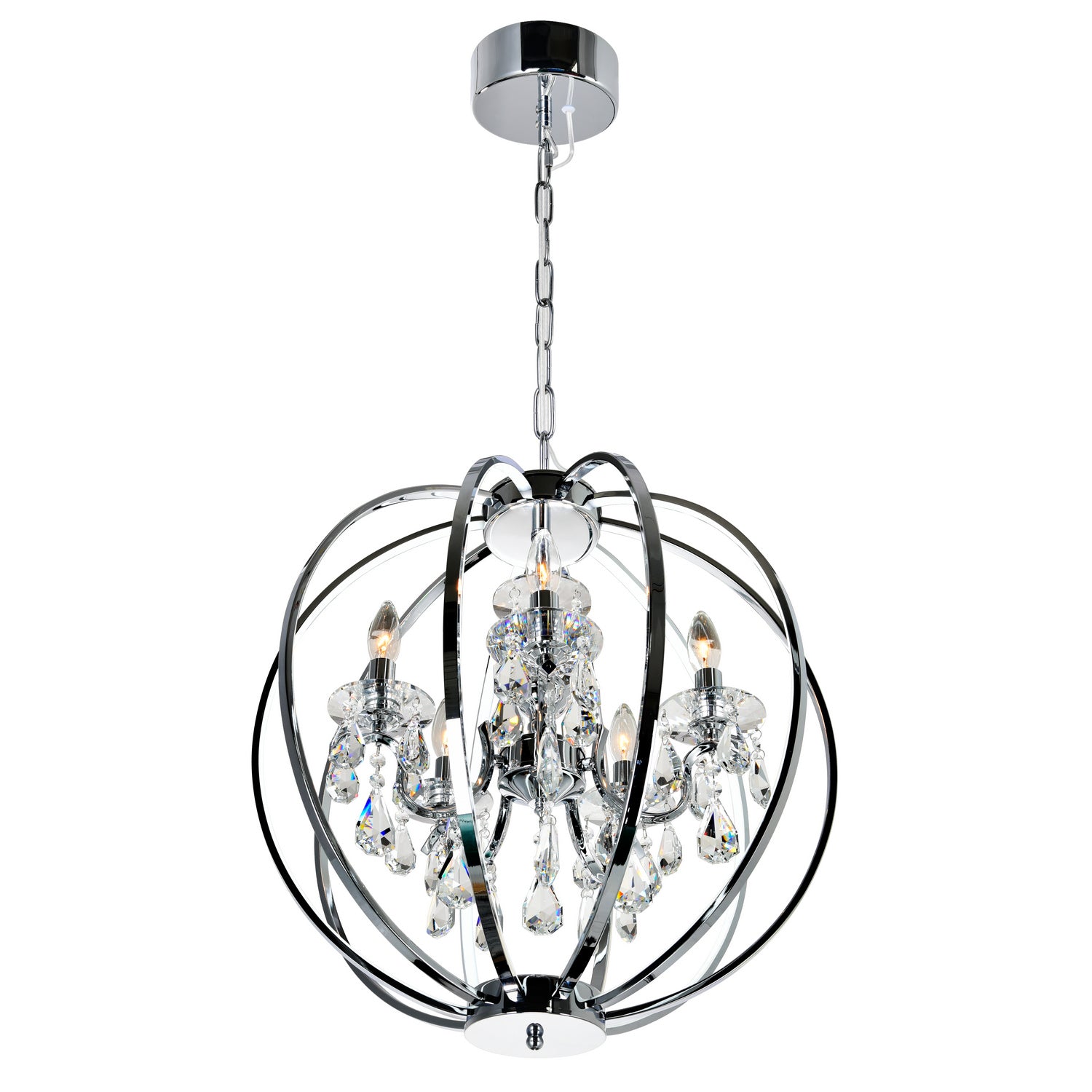 CWI Lighting - 5025P22C-5 - Five Light Chandelier - Abia - Chrome