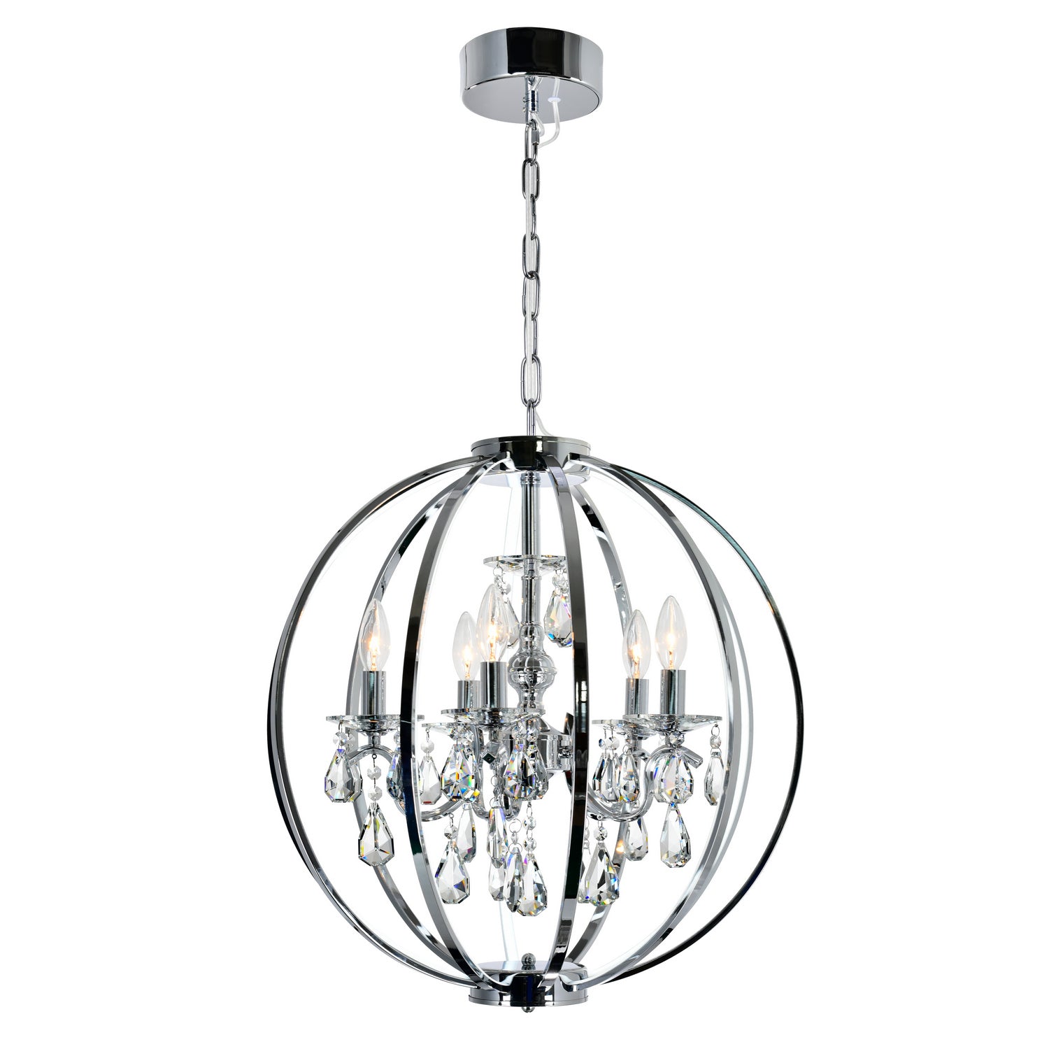 CWI Lighting - 5025P22C-5 - Five Light Chandelier - Abia - Chrome