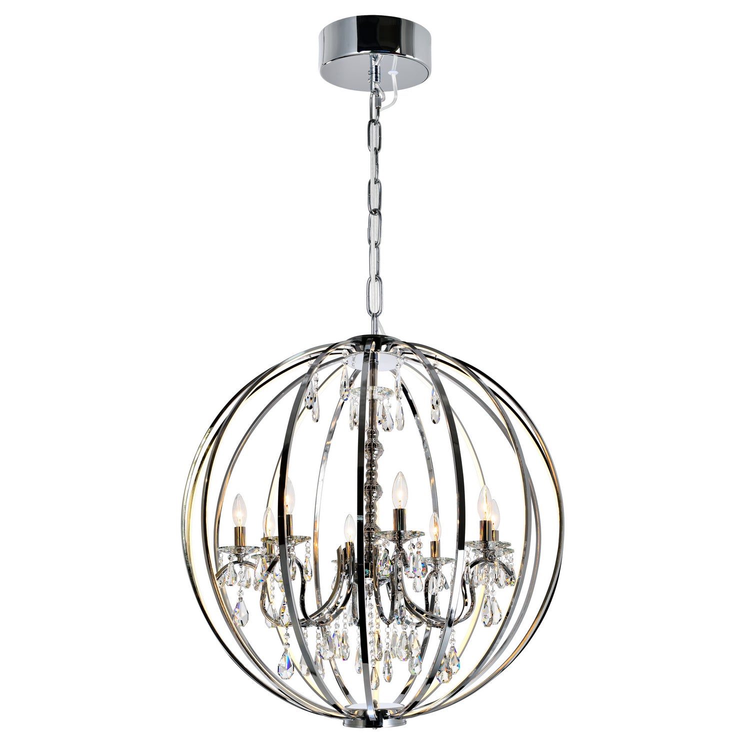 CWI Lighting - 5025P34C-8 - Eight Light Chandelier - Abia - Chrome