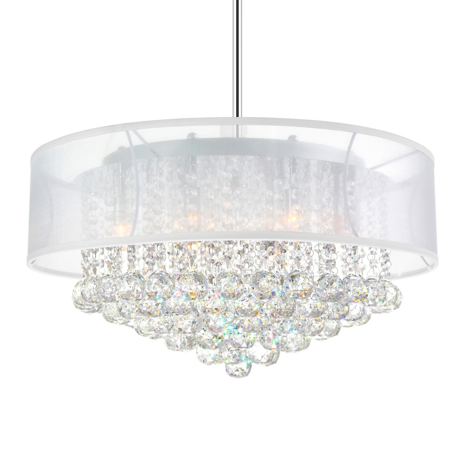 CWI Lighting - 5062P24C (Clear + W) - 12 Light Chandelier - Radiant - Chrome