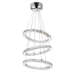 CWI Lighting - 5080P16ST-3R - LED Chandelier - Ring - Stainless Steel