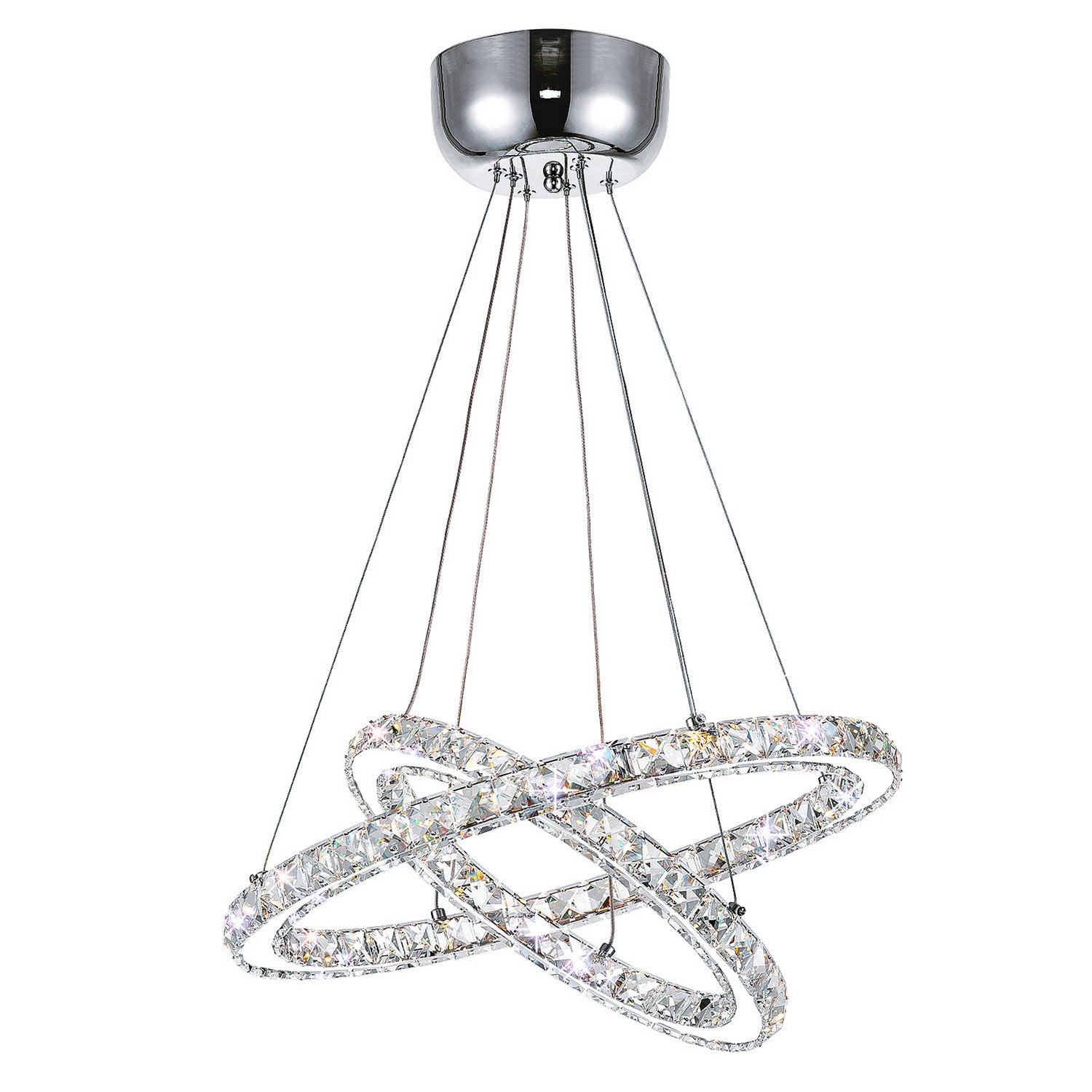 CWI Lighting - 5080P20ST-2R - LED Chandelier - Ring - Stainless Steel