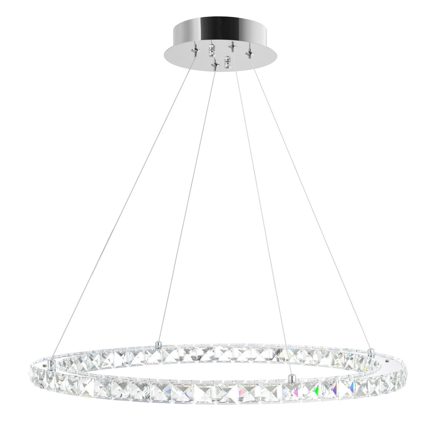 CWI Lighting - 5080P24ST-R - LED Chandelier - Ring - Stainless Steel