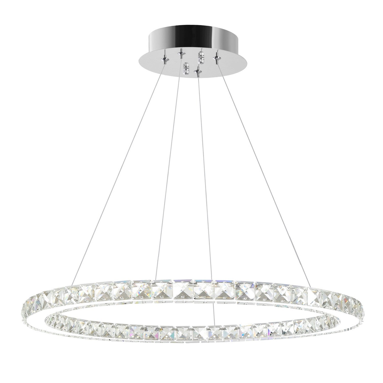 CWI Lighting - 5080P24ST-R - LED Chandelier - Ring - Stainless Steel