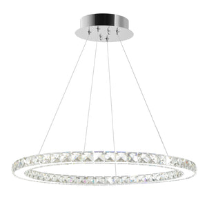 CWI Lighting - 5080P24ST-R - LED Chandelier - Ring - Stainless Steel