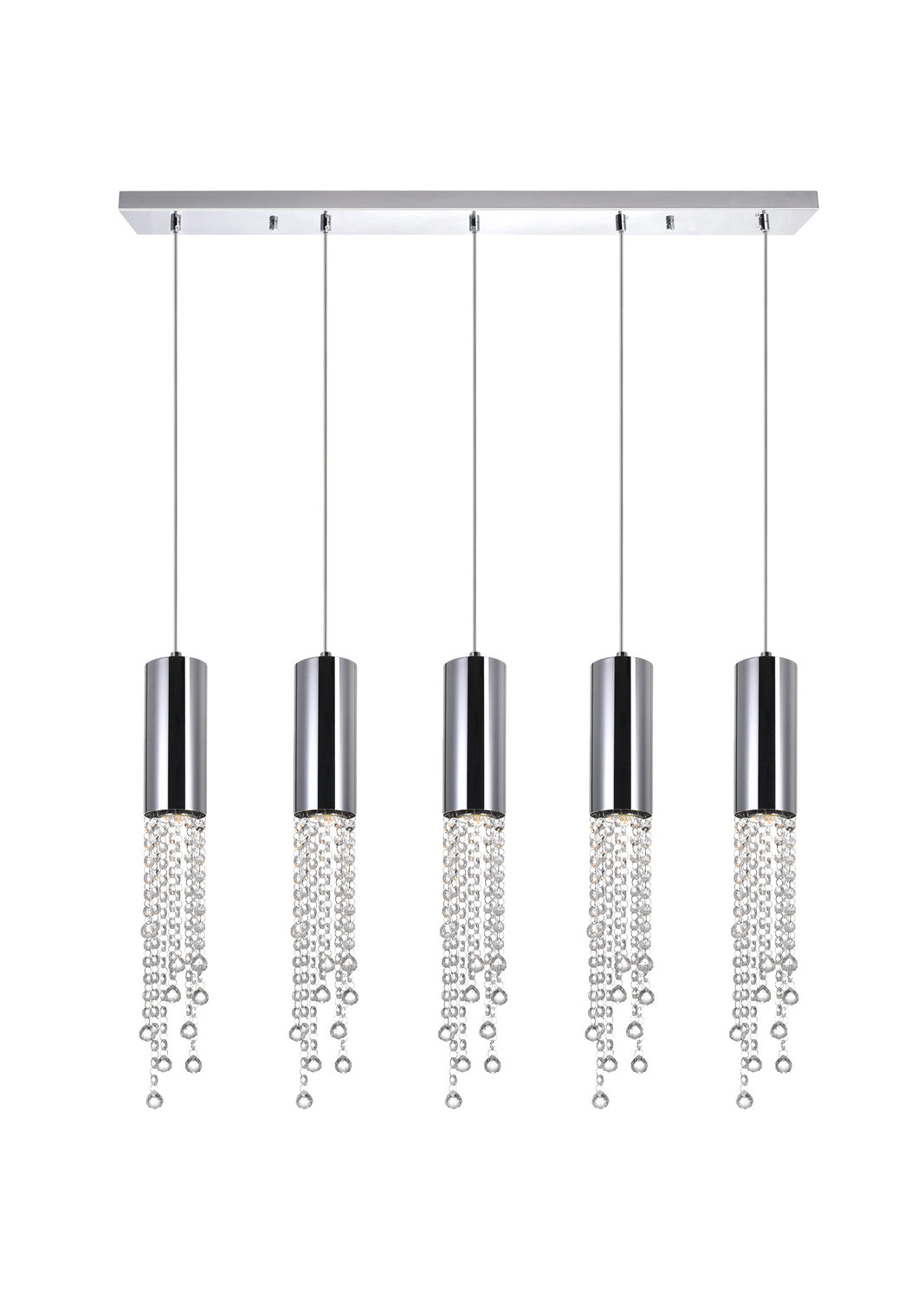 CWI Lighting - 5081P40C-RC - Five Light Pendant - Extended - Chrome