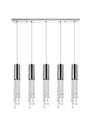 CWI Lighting - 5081P40C-RC - Five Light Pendant - Extended - Chrome