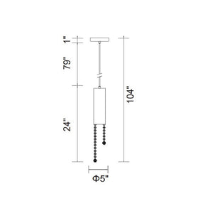 CWI Lighting - 5081P5C-R - One Light Mini Pendant - Extended - Chrome