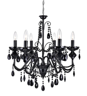 CWI Lighting - 5095P22B-6 - Six Light Chandelier - Keen - Black