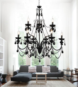 CWI Lighting - 5095P32B-9 - Nine Light Chandelier - Keen - Black