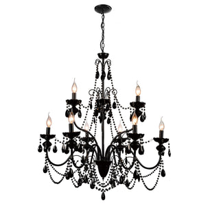 CWI Lighting - 5095P32B-9 - Nine Light Chandelier - Keen - Black